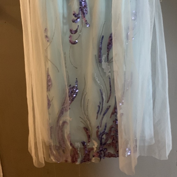 Wedding guest evening prom strapless maxi fairy princess sweetheart sequin dress - Picture 4 of 10